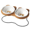  Mickey double bowl rack / Yellow cat