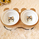  Mickey double bowl rack / Flower cat